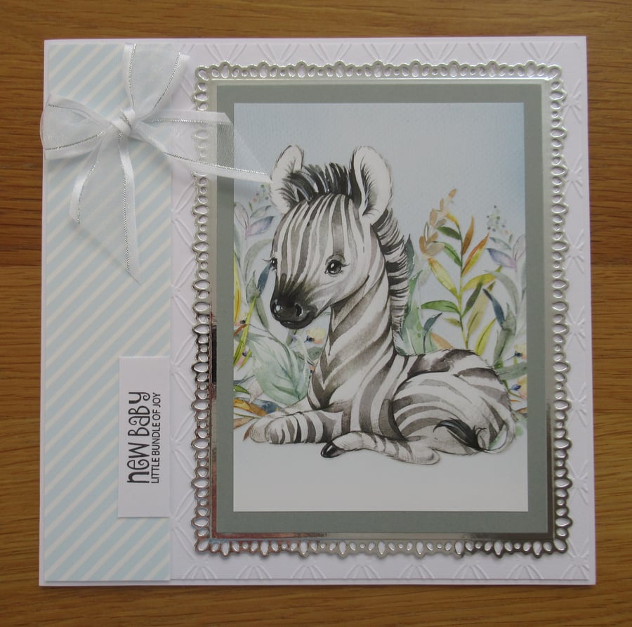 Baby Zebra - Large New Baby Card