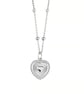 Sterling Silver Pendant Necklace Heart Rays Charm Necklace 