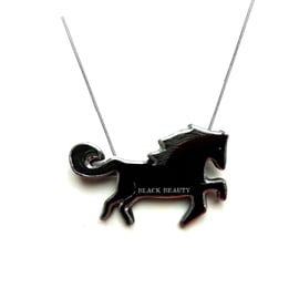 Black Beauty Horse literary Necklace by EllyMental Jewellery