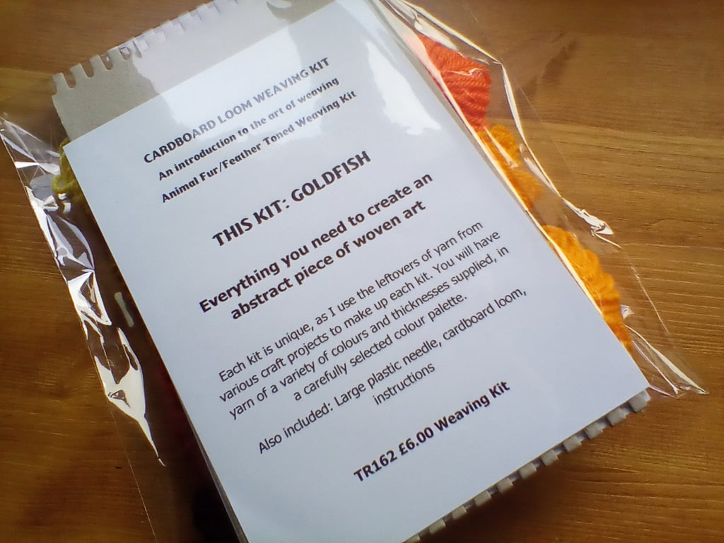 Goldfish Cardboard Loom Beginners Weaving Kit Abstract Art