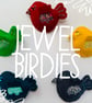 Jewel Birdie Felt Brooch 