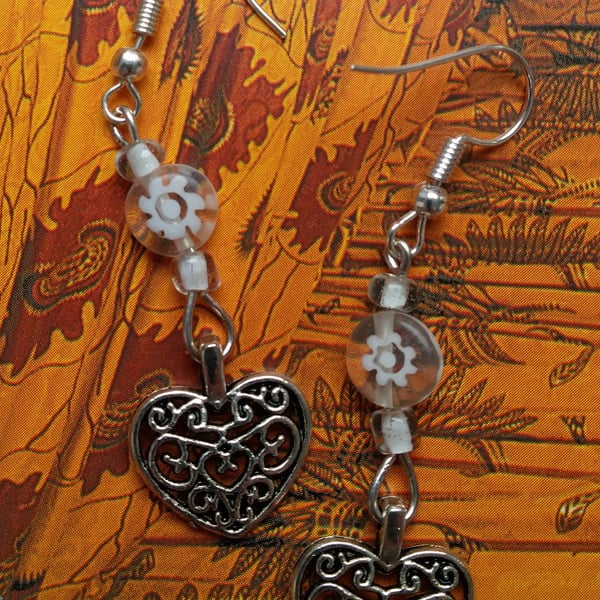 Lovely Hearts and Flowers Earrings
