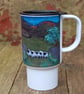 Sheep -  14fl oz travel mug -original art work