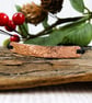 Patterned Copper Bracelet. Hidden Love You Message on Adjustable Waxed Cord  - Image 6