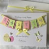 Personalised Handmade Easter Card Gift Boxed Any Names Any Message