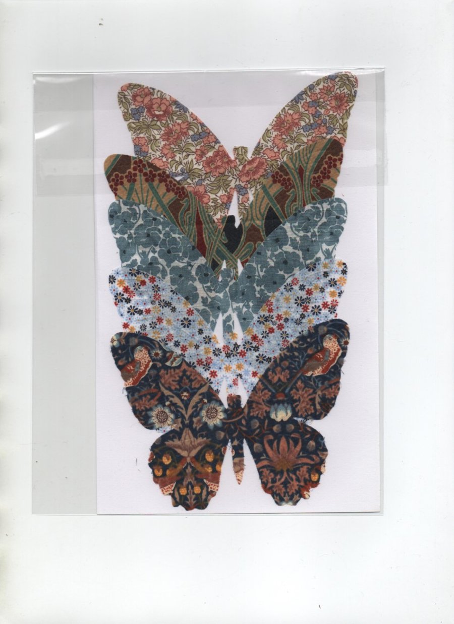 ChrissieCraft creative sewing KIT - 5 LIBERTY die-cut BUTTERFLIES for applique
