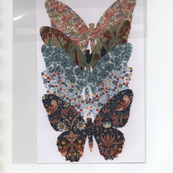 ChrissieCraft creative sewing KIT - 5 LIBERTY die-cut BUTTERFLIES for applique