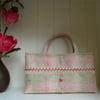  Pale pink and green handmade  handbag