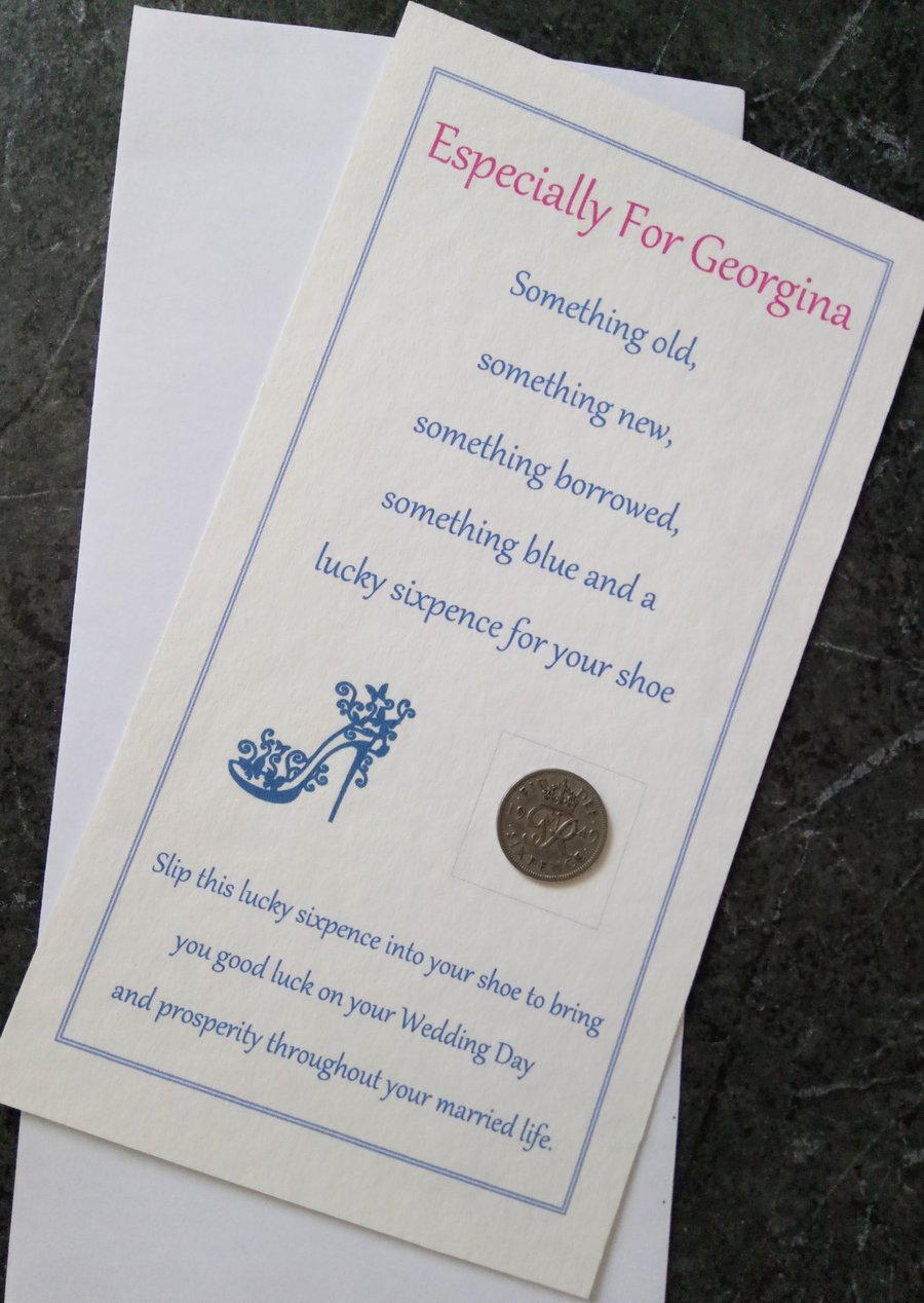 Wedding Day Lucky Sixpence For The Bride