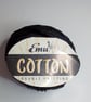 Yarn, Emu Cotton yarn, 6 x 50g balls of DK cotton yarn, Black cotton yarn - Image 1