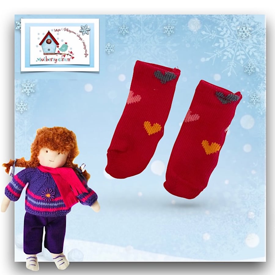 Reserved for Kat - Raspberry Pink Heart Socks