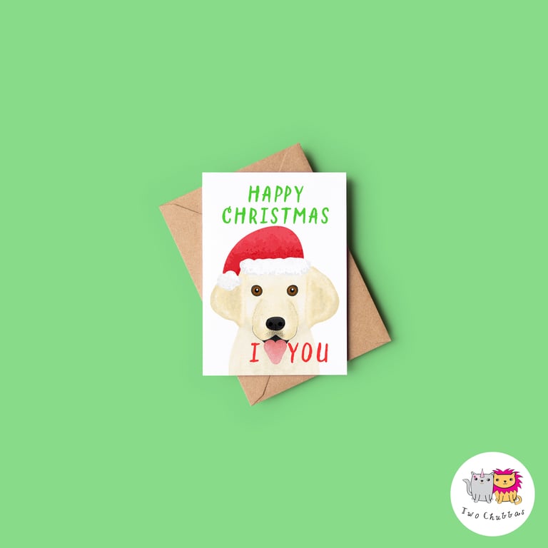Labrador Christmas Card, A6 Christmas Card, Cute Animal Christmas Card