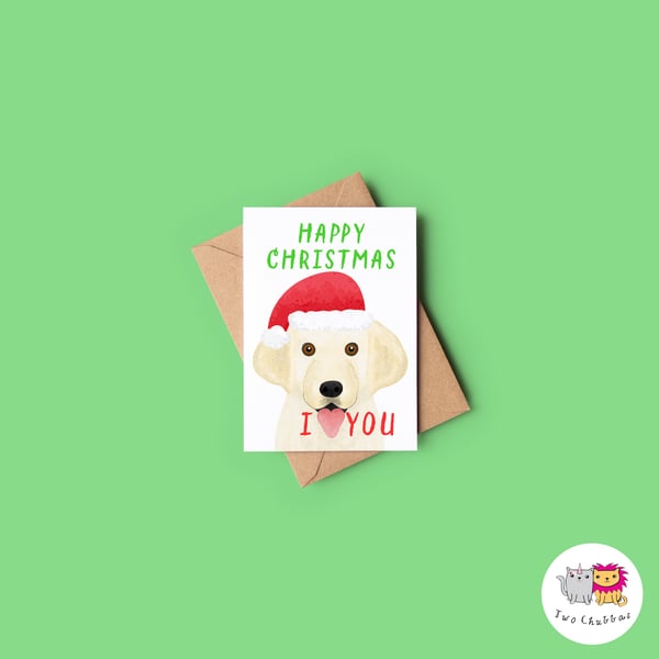 Labrador Christmas Card, A6 Christmas Card, Cute Animal Christmas Card