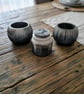 Black & White Marbled Resin Jar Set