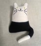 Black and White mohair knitted cat ornament folksy Christmas 2026 - Image 7