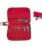 Interchangeable knitting needle case with dogs, fully zip around knit pro case,  - Image 3