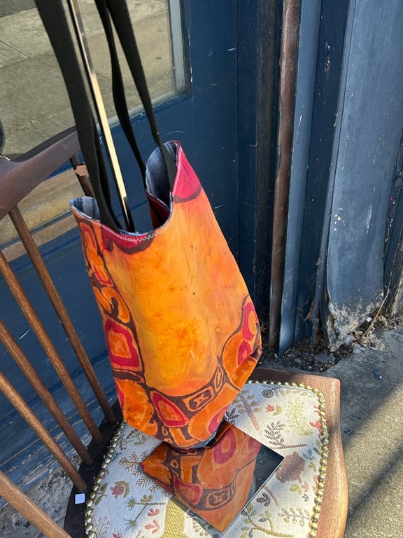 screen printed  tote bag