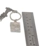 Handmade Sterling Silver Pendant – Reticulated silver Rectangle drop pendant - Image 3