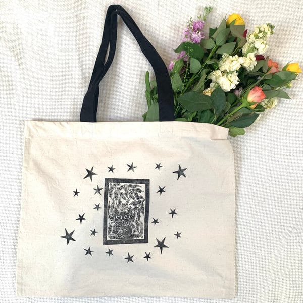 Lino Printed Tote Bag