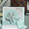 Lace and gifts happy birthday card
