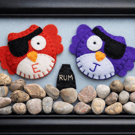 Personalised felt owl pirate frame
