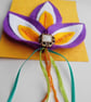 Large Iris Flower Felt Brooch - Image 5