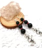 Sterling Silver Obsidian Witchy Earrings .  - Image 3