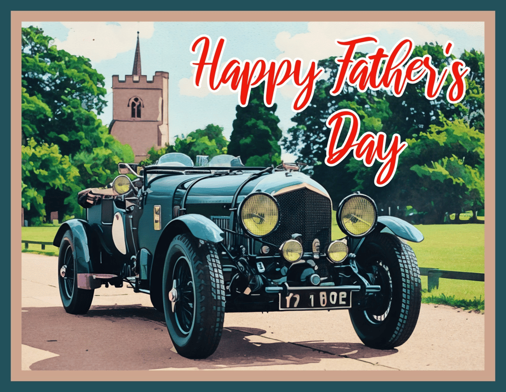 Father's Day A5 Greeting Card Bentley Car 