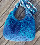 Mixed Blue, Couched Shoulder Bag, Great Gift, Soft Feel. - Image 1