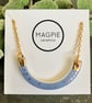 Ceramic semi circle pendant necklace - small - Image 5