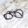 Oxidised Copper Stud Teardrop Earrings (ERCUSTTD1) - UK Free Post