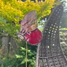 Plant stake. Stained glass butterfly 