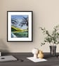 "Winter sunshine "  original mixed media landscape painting  - Image 5
