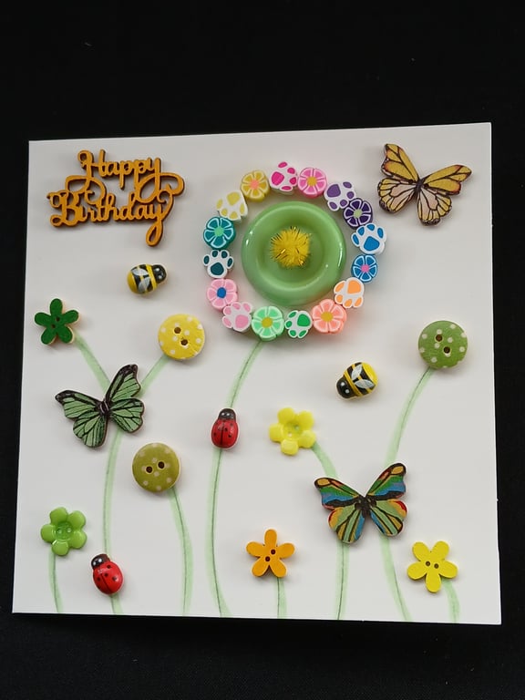 Handmade bracelet birthday card 