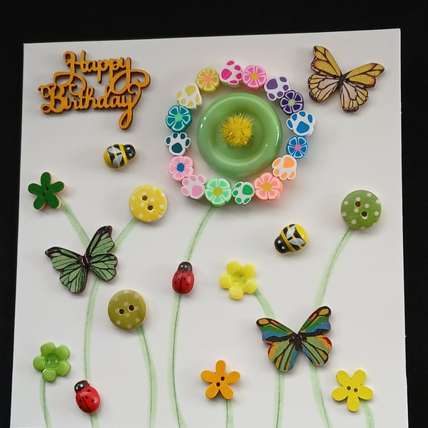 Handmade bracelet birthday card 