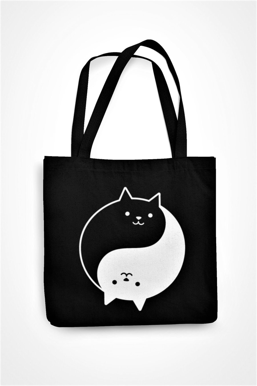 Ying Yang Kittens Tote Bag Cute Kittens Spiritual Zen Peace Eco Friendly bag