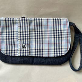 Mens Shirt and Denim Clutch Bag