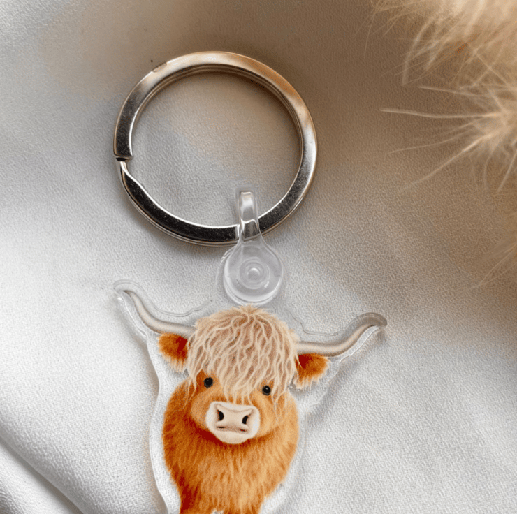 Highland Cow Keyring, Highland Cow Gifts, Scotl... - Folksy