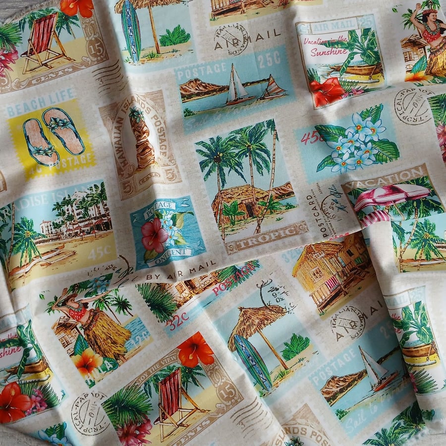 Half Metre Michael Miller Tropical Getaway Quilting Cotton, Quilting Fabric