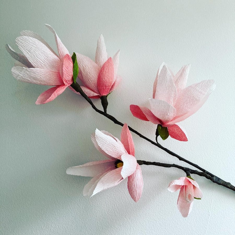 Paper magnolia branch