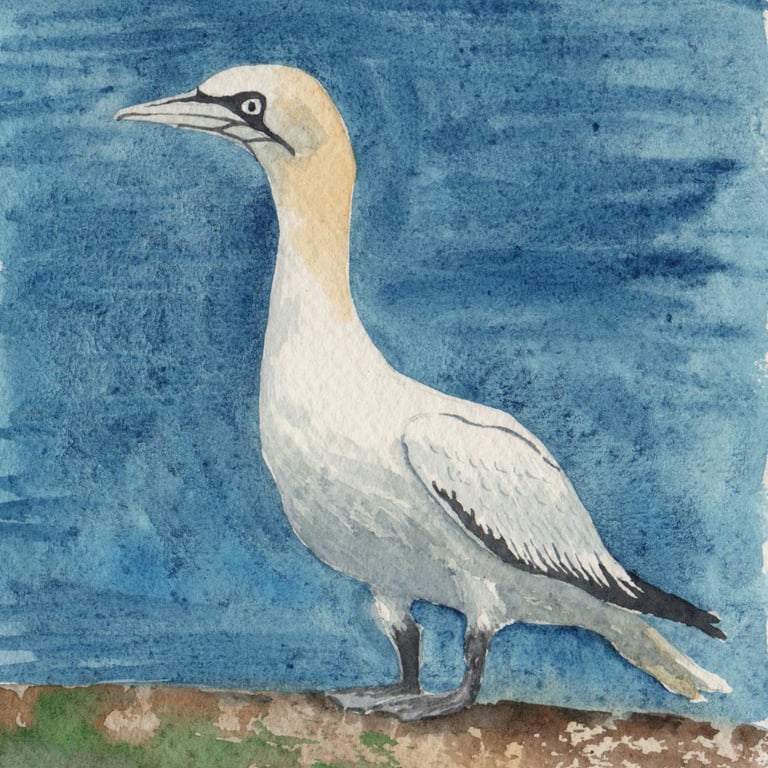 Gannet 2 Original Watercolour Painting