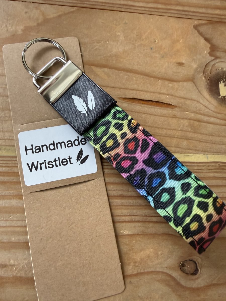 Multicoloured Animal Print Handmade Wristlet