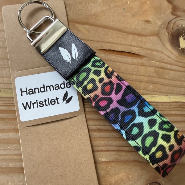 Multicoloured Animal Print Handmade Wristlet
