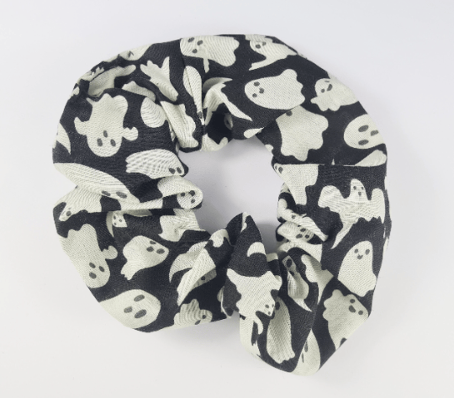 Ghost Halloween Scrunchie, Witch Gift, 90s XL Large Fluffy Scrunchies