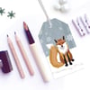 Winter Fox Christmas Gift Tags - Eco Friendly, Compostable