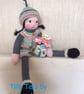 knitted doll - Tilly Teal - Image 6