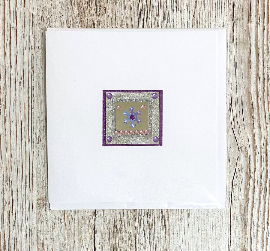 Snowflake birthday card - winter