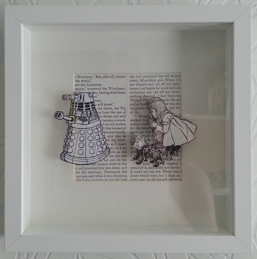 Doctor Who meets Wizard of Oz Collaboration - Dalek, Dorothy & Toto Wall Art