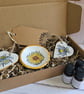 Air Dry Clay diffuser-Bee(x2) & Sunflower Trinket Dish Gift Set.