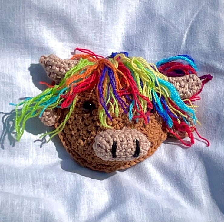 Crochet Highland Cow Keyrings